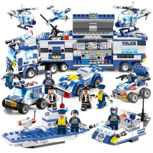  Lego City Special Police Series SWAT: 8 IN 1 with Truck Station Building Blocks